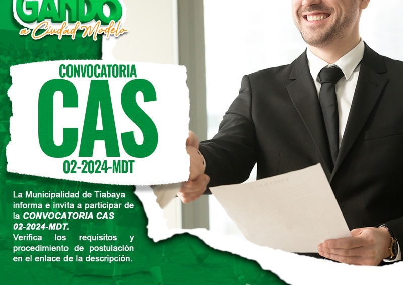CONVOCATORIA CAS 02-2024-MDT